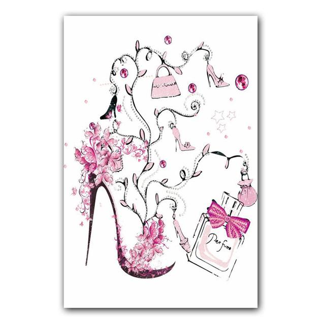 

Мода подарок живопись натюрморт искусство Девушка Ювелирные изделия Розовый ПЛАКАТ ХОЛСТ КАРТИНА гостиная коридор кабинет украшение дома фреска Без рамки 21*30cm No Frame