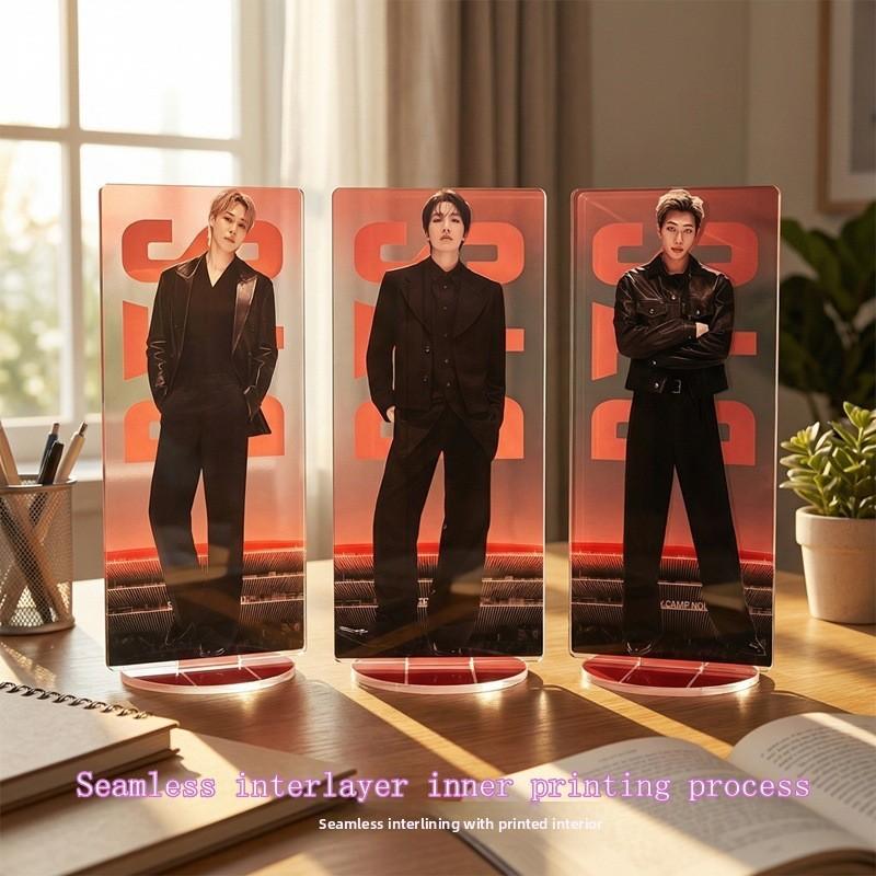 Bts World Tour Acrylic Display With Cnc Cut Seamless Printing For Gift And Decor