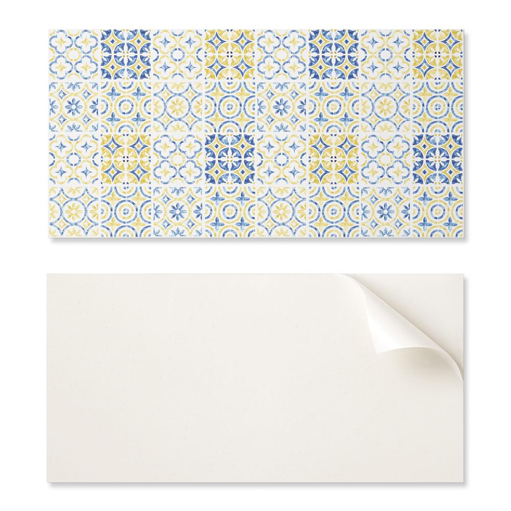 Naklejane Kafelki Z Grafiką Do Przedpokoju Winylowe Wzór Mozaiki Z Ornamentami 10X40X20 Cm
