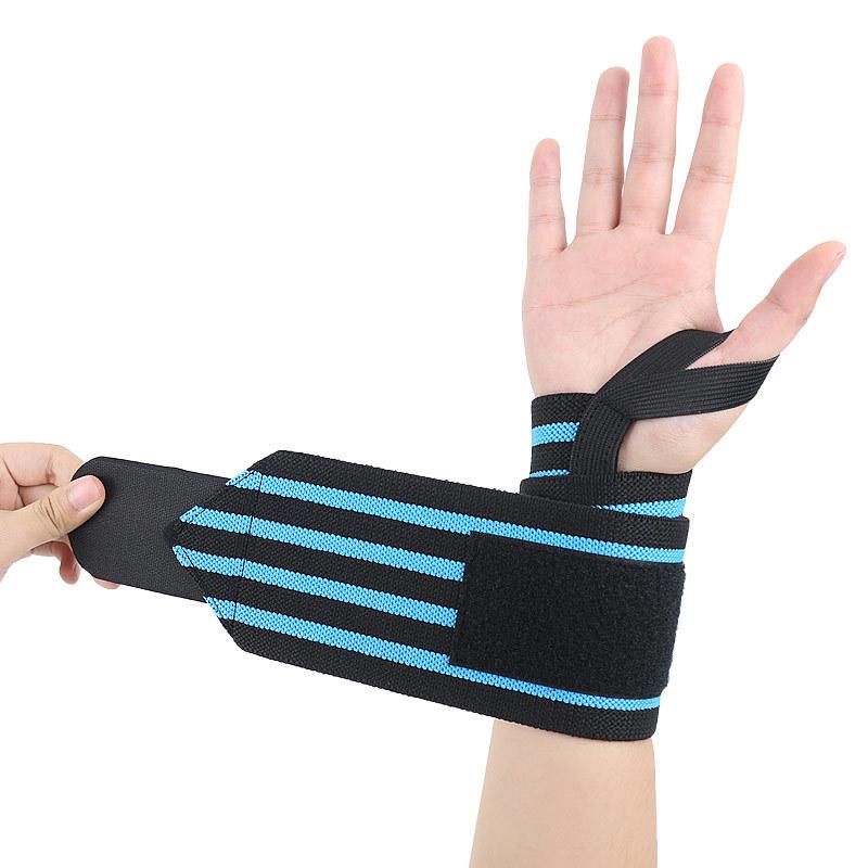 

Striped Bandage Wrap Wrist Bracer Weightlifting Dumbbell Power Band Volleyball Badminton Basketball Sports Wrist Bracer
