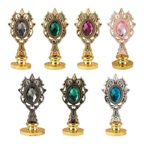 Sealing Stamp Handle Set of 7 Jewelry Magic Wand Antique Metal Jewelry Replacement Handle Sealing Wax Sealing Wax Invitation Letter Collage Photo