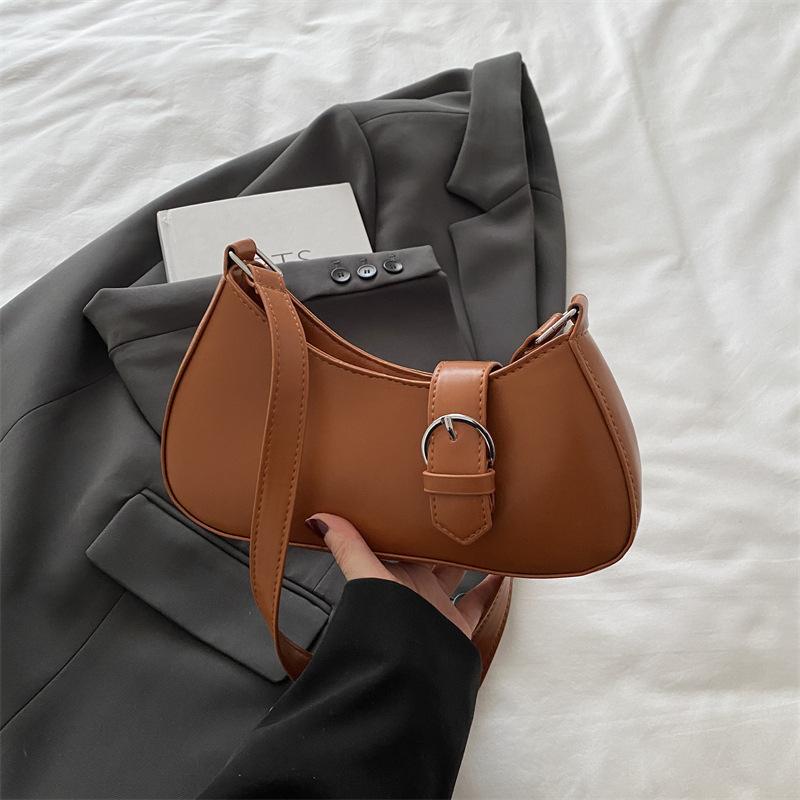 

Сумка под мышкой женская 2025 новая высокоценная сумка-мессенджер на одно плечо нишевого дизайна текстурированная сумка-багет женская сумка коричневый