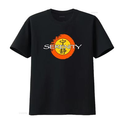Koszulka bawełniana z logo Firefly Serenity Idealna dla fanów klasycznego serialu science fiction vintage Spłowiały top do noszenia na co dzień Casual