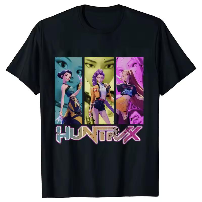 Dame T-skjorte Klær Kpop Demon Hunter HuntrX Grafiske Topper Dame T-skjorte Mote Koreansk Casual Harajuku Kortermet T-skjorte