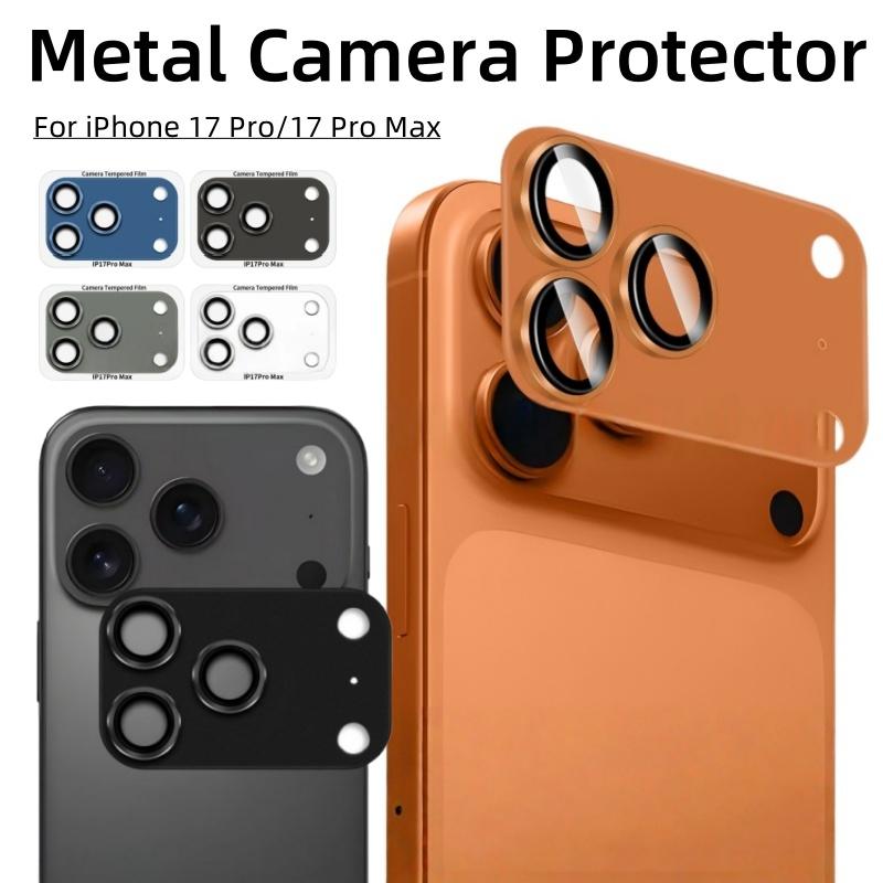 Armor Camera Lens Protector For iPhone 17 Pro Max 17pro Metal Case Ring Back Lens Tempered Glass Cover for Iphone17pro Cap