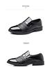 British Style Plus Size Men's Black Leather Casual Formal Shoes