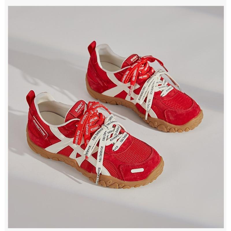 

Women s new versatile huge good-looking inner height increase blue retro sports and leisure women s shoes 40 червоний