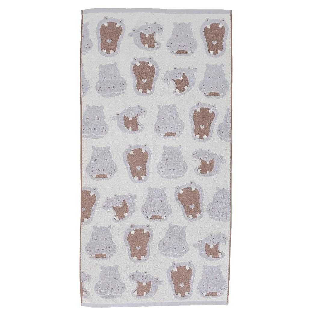 

Hayashi Bath 60 x 120 Animal Face BO400229 Towel, Approx. cm, Hippopotamus,
