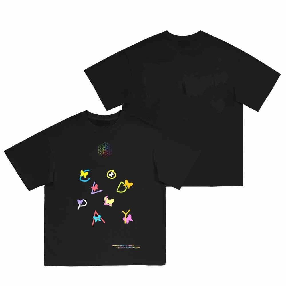 

Coldplays 2026 New Merchandise Printed Roundneck Loosefitting Pure Cotton Oversize Tshirt 4XL