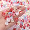 5pcs Heart Glass Beads Colorful Hand Painted Lampwork Loose Beads for Jewelry Making DIY Necklace Bracelets Earrings Accessories