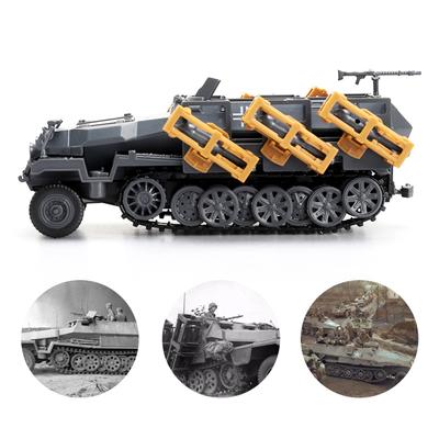 1/72 WWII German Army Sd.kfz.251 Half-Track Vehicle Military Model Assembly Tank Truck Cannon Car 4D Puzzle Plastic Model Toys