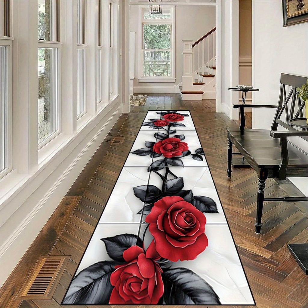 Valentinstag Teppich Luxus Rosen Teppich Läufer Teppich Küchenteppich Fußmatte Teppich für Wohnzimmer Teppich für Schlafzimmer Heim De