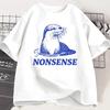 Otter Nonsense T-Shirt Funny Sea Otters Meme Tee Vintage Y2K Animal Humor Graphic T Shirts Women  Short Sleeve Tees