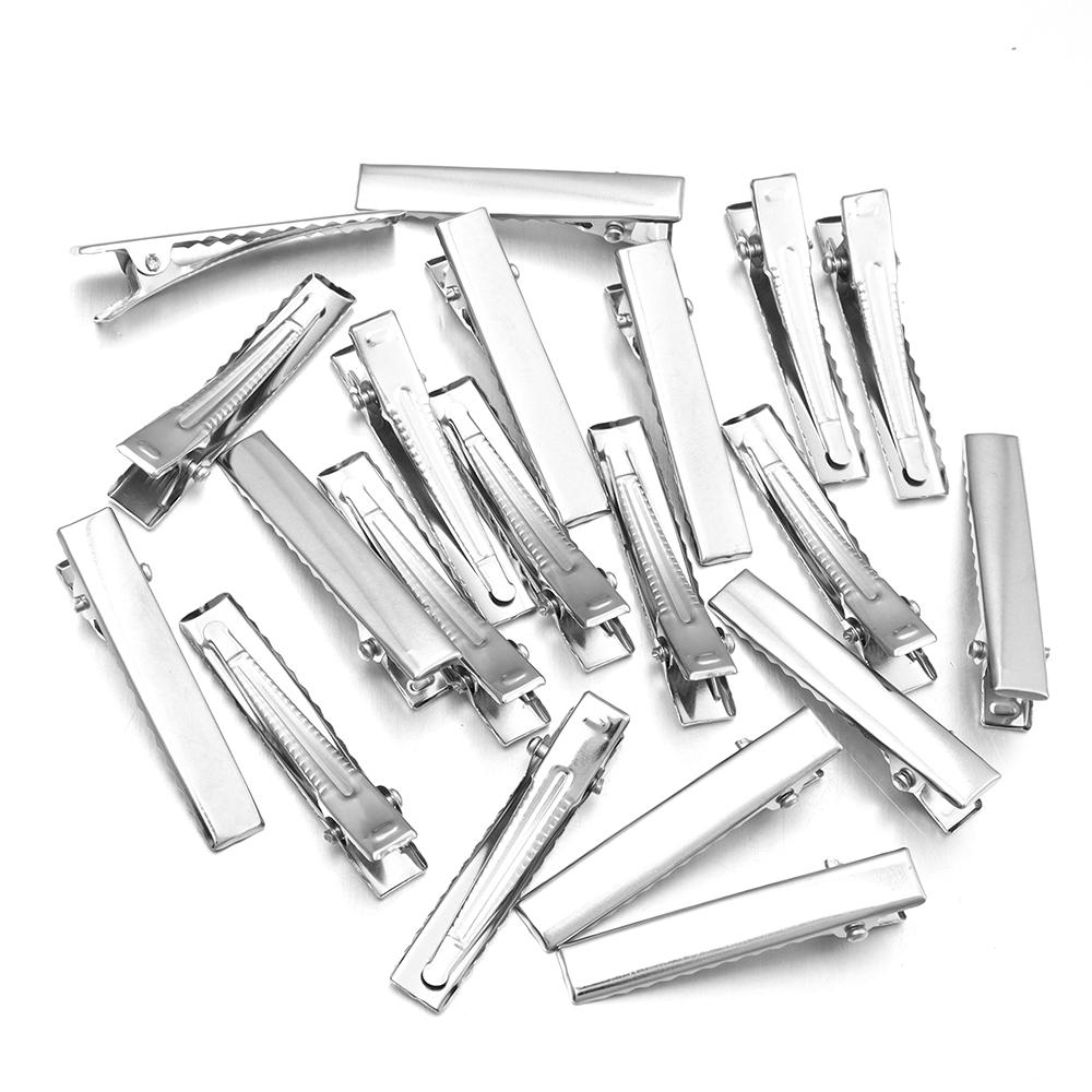 20-50 Piezas Pinzas de Cocodrilo Metálicas para el Cabello Pinzas Planas de Pato de Hierro Para Mujeres Niñas Joyería DIY Pinzas para el Cabello Adorno Accesorios para el Cabello