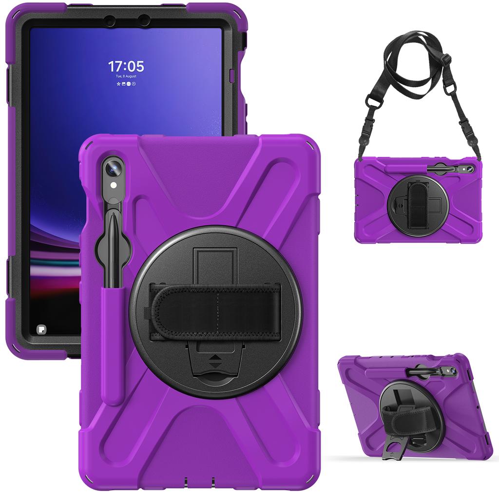 Rugged Case Universal For Galaxy Tab S10 Lite S9 FE S8 S7 SM-X400 X406 X520 X526 X510 516 X710 716 X700 706 T870 875 Stand Cover