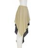 Spring/Summer Women's Low-Waist Plaid & Floral Patchwork Irregular Hem Skirt