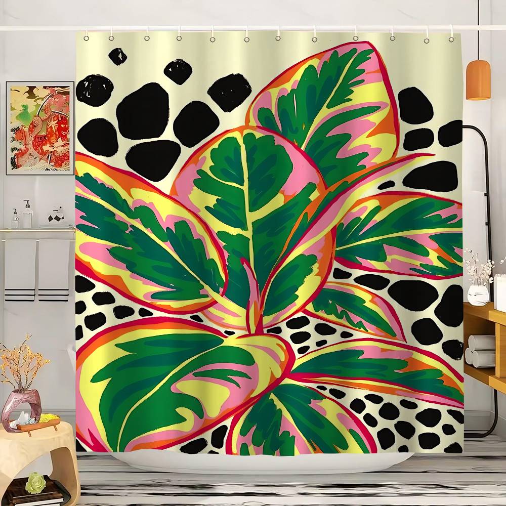 

Kitty Plant Modern Art Shower Curtain - Water-Repellent And Leak-Resistant, Mold And Mildew Resistant For 90x180 cm