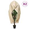 Winter Frost Protection Cover with Zipper 2 pcs 70 g m² 1.2 x 1.8 m