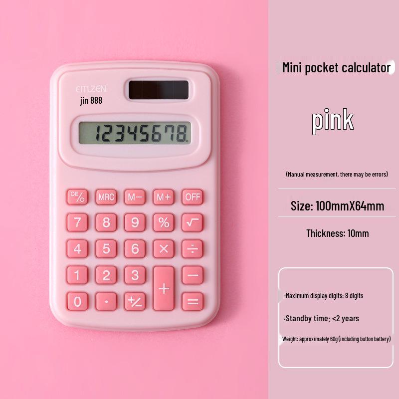 Cute Cartoon 8-Digit Mini Calculator for Students