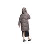 Adidas Originals Long Down Jacket Goose Hooded Solid Color Long Coat Women Jackets Charcoal-Gray JD3784