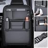 6-Pocket Car Seat Back Storage Bag Wear-Resistant Car Backseat Organizer Tissue/Cup Holder Waterproof Anti-Kick Pad