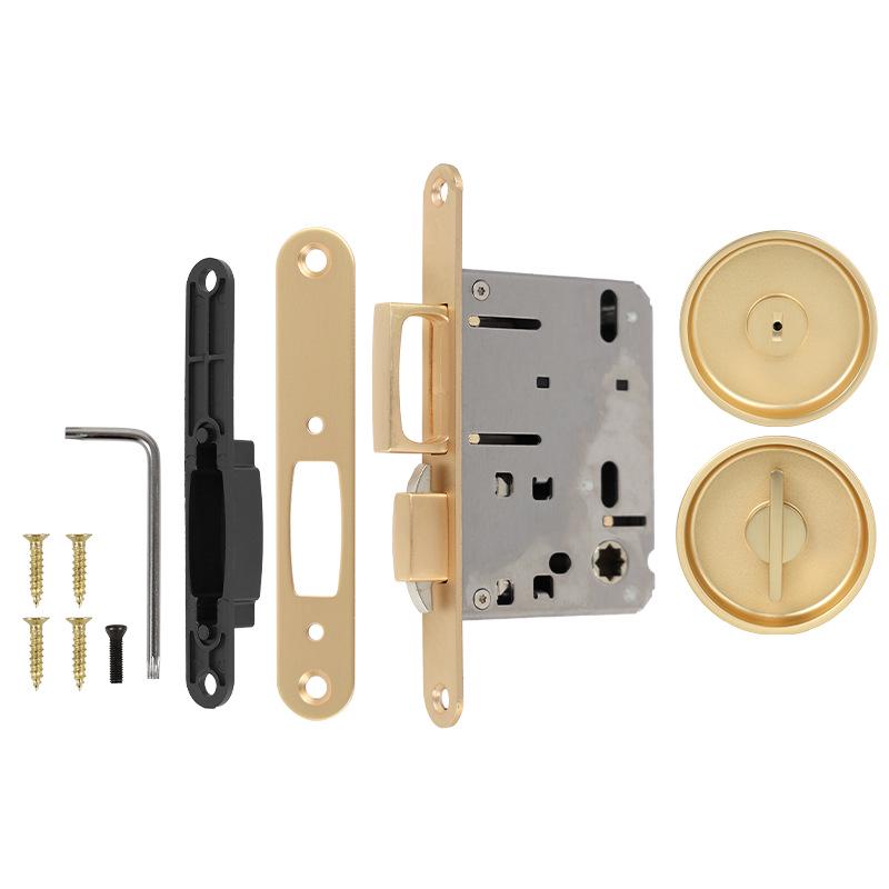 Concealed Privacy Pocket Door Lock with Knob for Sliding Doors