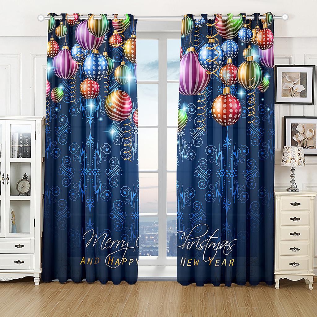 2024 Christmas Curtains for Living Room Sunshade Curtains for The Bedroom Aesthetic Decoration Snowflake Drapes Para La Sala