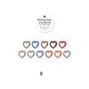 100Pcs/roll Love Heart-shaped Washi Tape Confession Poem Series Hand Account DIY Decoration Sticker Masking Tape Journal Decor