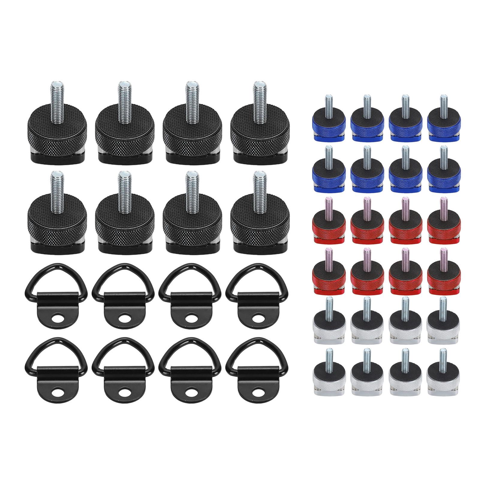 

8 шт. быстросъемные винты с накатанной головкой, гайки, алюминиевые болты с твердым верхом и 8 натяжными кольцами для B Black