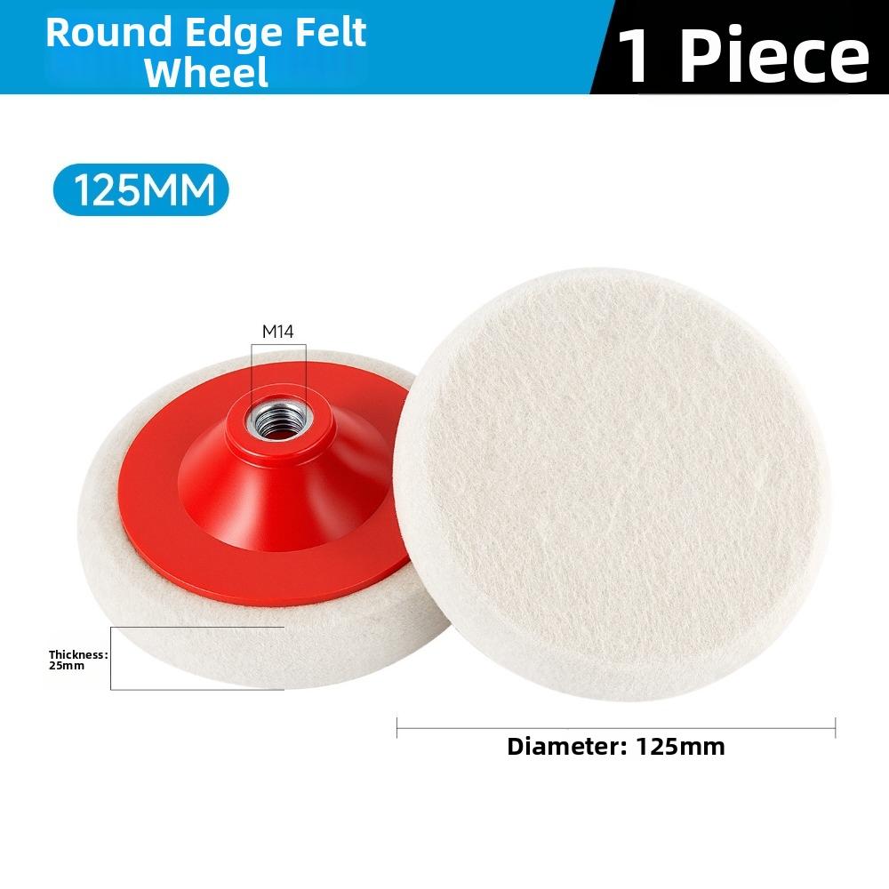 Thickened Wool Polishing Wheel 115/125mm Mirror Polishing Pad Practical Sanding Disc for Marble