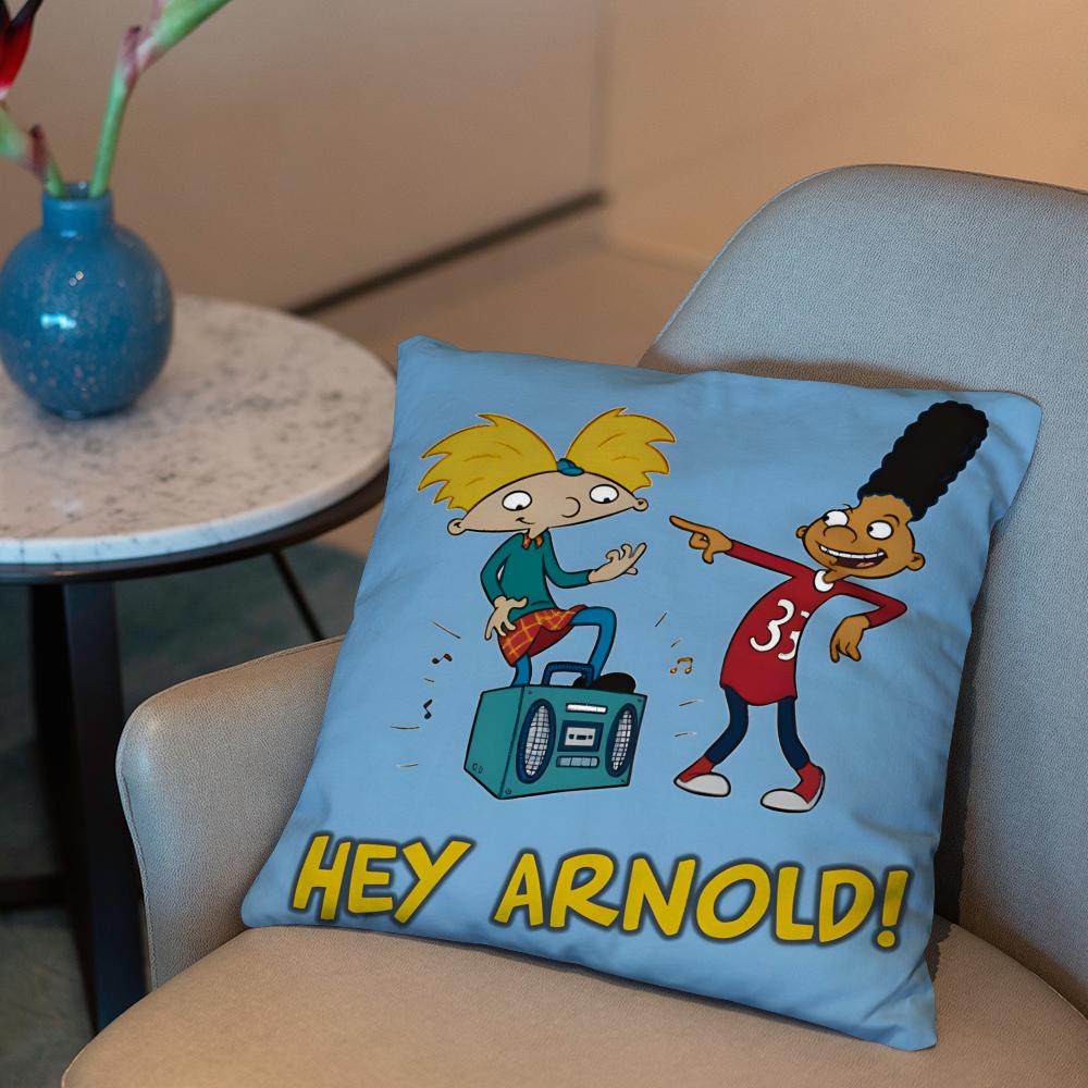 H-Hey ArnoldS Cushion Cover 2-in-1 Reversible Plush Pillow Cover | Car/Sofa/Bed | Perfect Gift