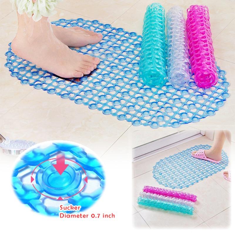 Bath Shower Mat NON Slip PVC Bathroom Mats ANTI Slip Strong Suction 35 X 61CM