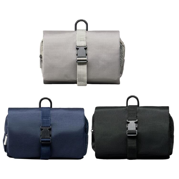 Space Saving Foldable Toiletry Bag with Clasp Waterproof Oxford Cloth Makeup Organizer Large Hanging Cosmetic Holder