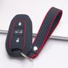 Key Fob Cover for Peugeot 3008 5008 208 308 408 508 4008 C3 with Keychain Anti-Scratch Surface Shockproof Structure Soft Grip Texture