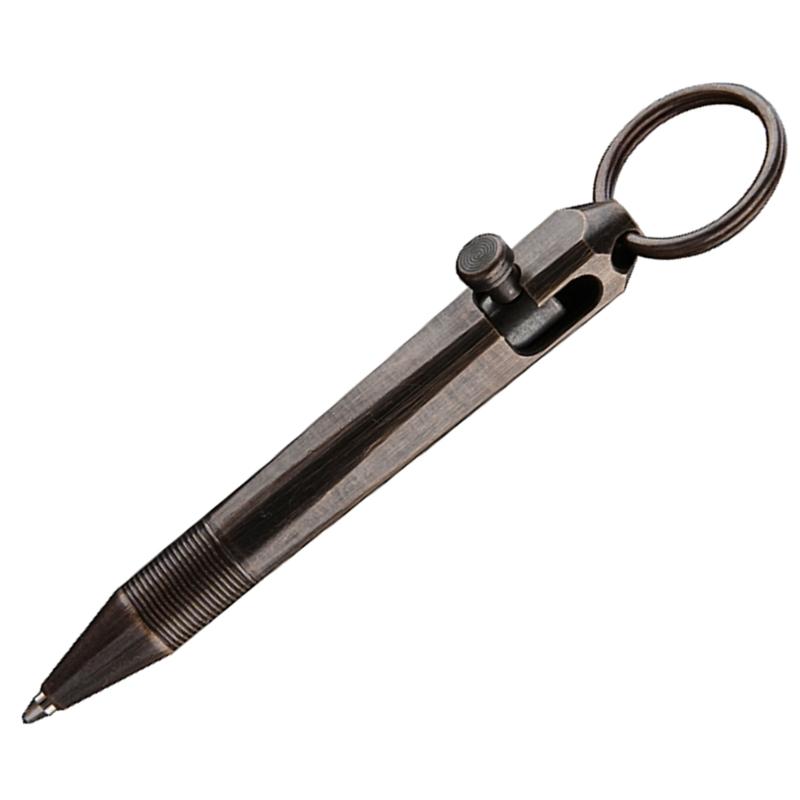 Signature Pen Rollerball Pen Writing Pen, 0.5mm Brasses Journal Pen Gel Inks Pen