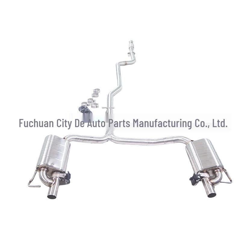 Compatible Dual Valve Mid-and-Rear Dual Muffler for 2023 Mercedes-Benz C350E 2.0T