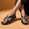Mode Übergröße Zehenschlaufe Weiche Sohle Rutschfest Abriebfest Plateau Flache Römische Schuhe Sommer Mode Sandalen