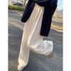 Petite Women's Spring/Autumn Wide-Leg Straight Pants - Stylish Glutinous Rice Design, Ideal for Height 145-150 Cm