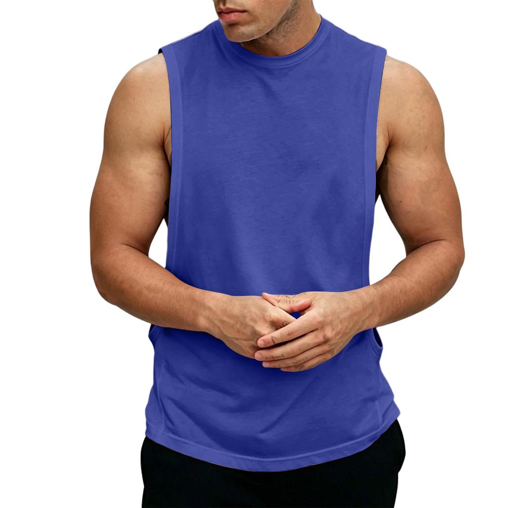 Men's Sleeveless Athletic Tank Top Muscle Shirt Gym Fitness Breathable Stretch Quick Dry Sports Vest for Summer Training