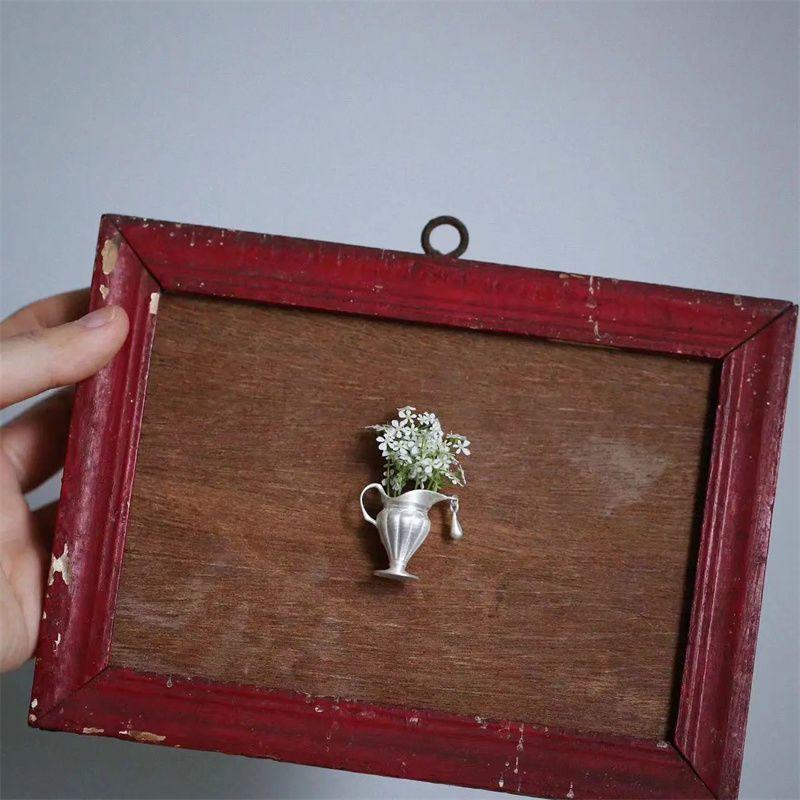 1 Pieza Broche Maceta Elegante Jarrón Metal Broche Pin Vintage Para Mujeres Pequeños Broches de Flores Encanto Joyería Accesorios Regalos