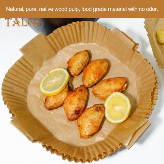 50 Stück rechteckige Friteusen-Spezialpapiere, hochtemperaturbeständige Einlagen, Zuhause, Camping, leicht zu reinigen, zeitsparende Fritteusen-Spezialpapiere zum Backen