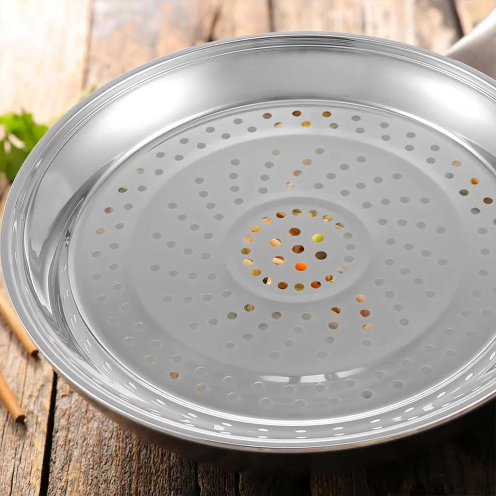 Deepen Wok Steamer Rust-proof Steaming Basket Cooker Rack Pot Steaming Tray  Dumplings