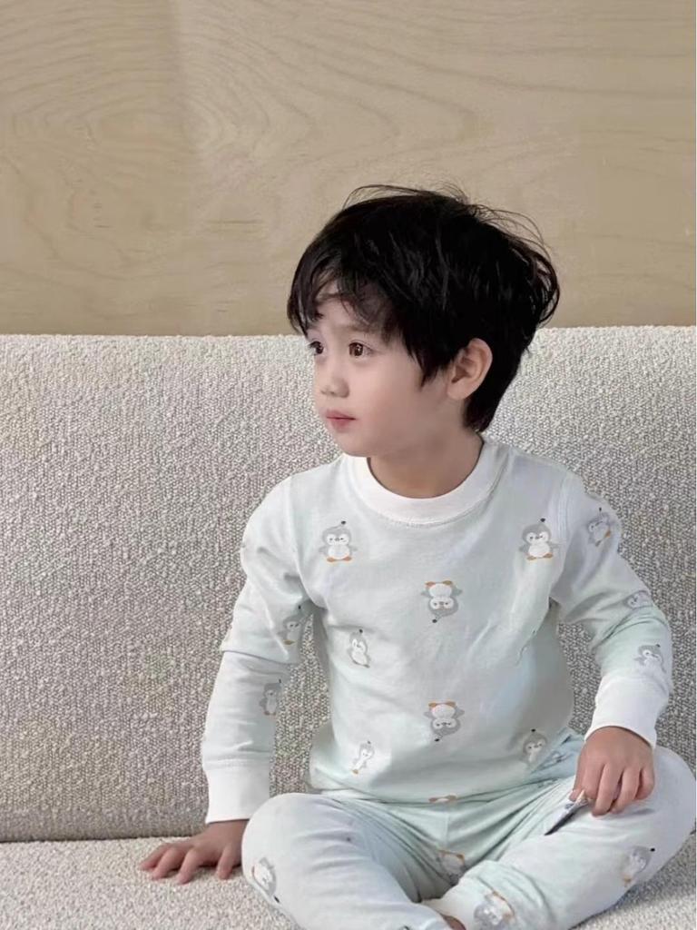 2025 Spring/Summer Children's Lycra-Cotton Pajamas: Korean Style, Tagless, Casual Home Wear Set