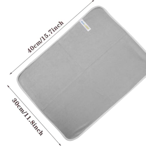 SINLAND Quick-Drying Microfiber Glass Wiping Cloths, Kitchen Dish Cleaning Towels, 6-Count, 30cm x 40cm, Gray