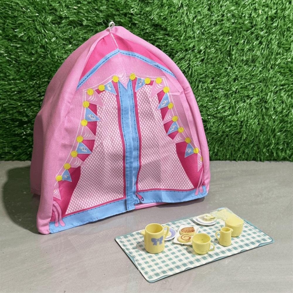 1Set 1:12 Scale Doll Camping Set Playing House Miniature Tent Dollhouse Scene Tent Model  Doll House