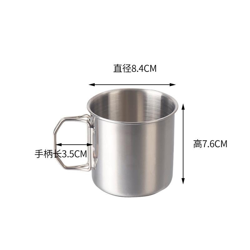 Stainless Steel Outdoor Camping Cup Portable Foldable Handle Beer Cups Coffee Water Mugs Picnic Travel Drinkware Tumbler