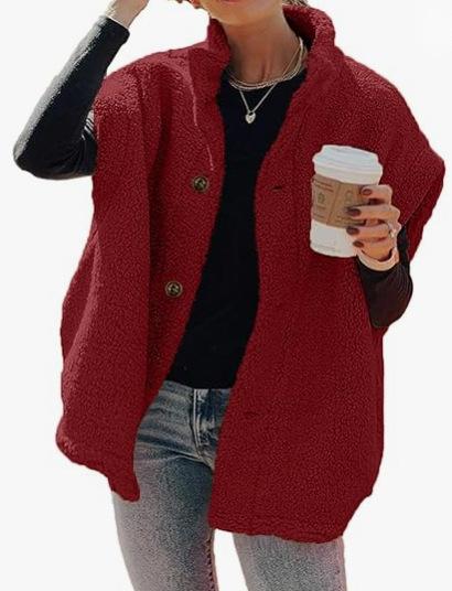 Cross-border Amazon casual versatile solid color plush vest women's winter new warm single-breasted sleeveless coat women