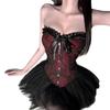 Court Style Lingerie: Seductive Ballet Bandeau Corset with Puff Skirt.
