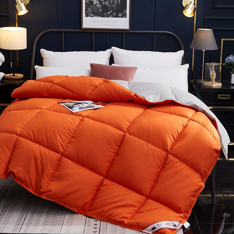 Hot-Selling Four Seasons Cotton Microfiber Quilt: Warm, Thickened for Autumn & Winter, Duck Down Core - Ideal Gift