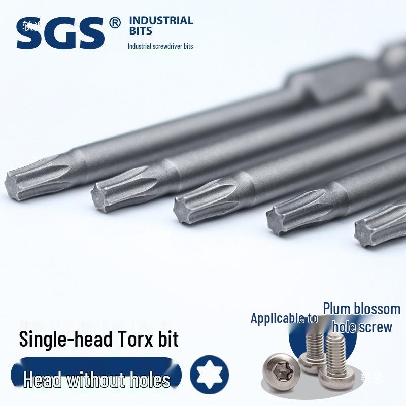 Torx T10 Phillips Screwdriver Bit, S2 High Hardness, Sandblasted, Single Head, Impact Driver Attachment
